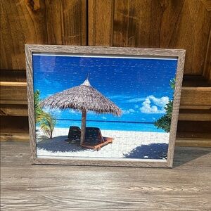 Framed Beach Scene Puzzle